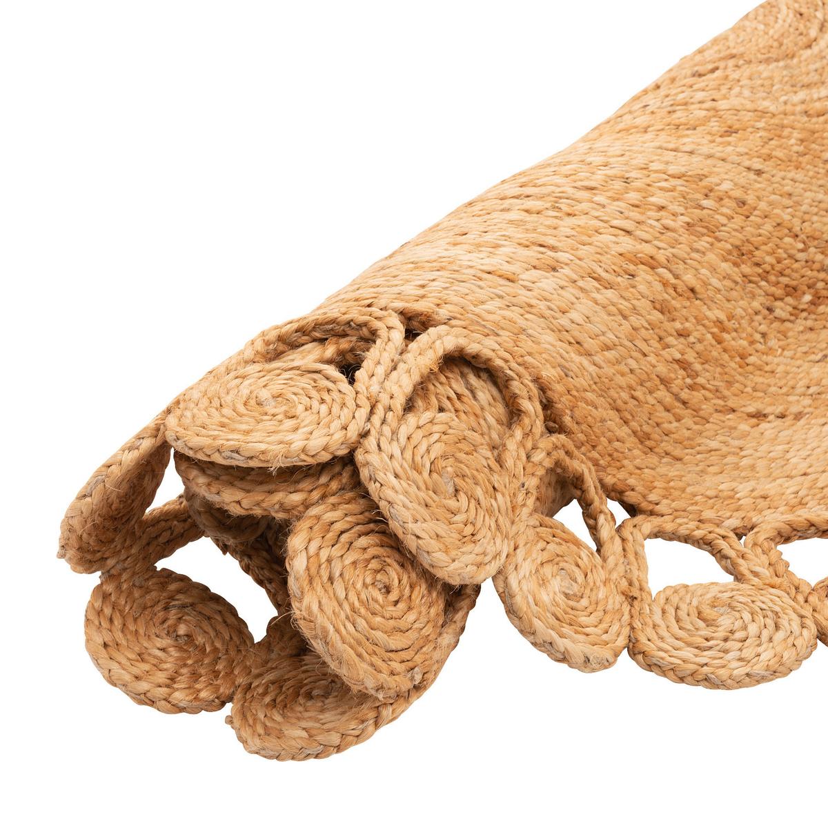 NATURFASER TEPPICH JUTE SALSA NATUR BOHO RUND - Beige, Textil (80/80cm) - Pergamon