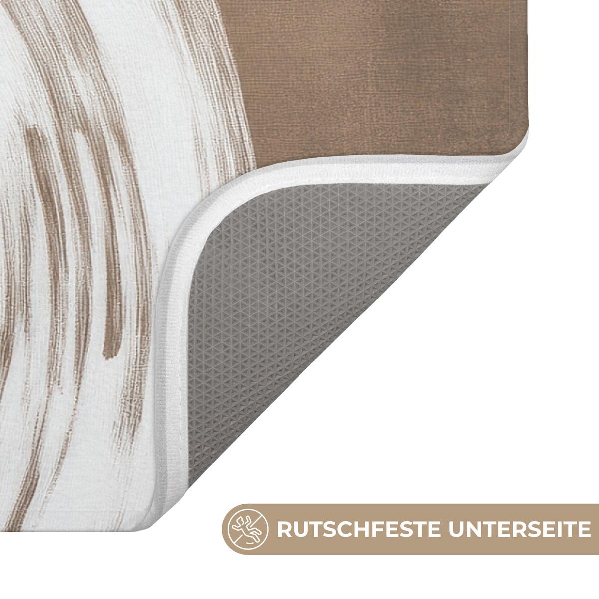 BADEMATTE Farbe - Braun - Japandi 60x40 cm - Mokka, Textil (60/40cm) - OnlyWow