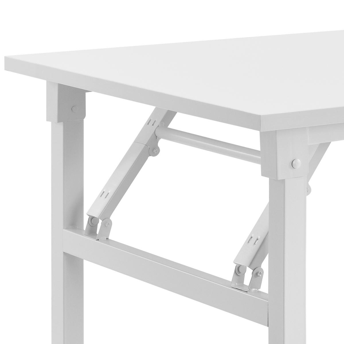 KLAPPTISCH - Weiß, Holzwerkstoff/Metall (60/120/76.4cm) - [neu.haus]