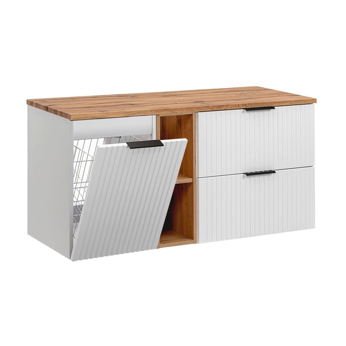 WASCHTISCHUNTERSCHRANK 120.8cm Adriel Weiß - Weiß, Holzwerkstoff (120.8/59/46cm) - Petits-meubles