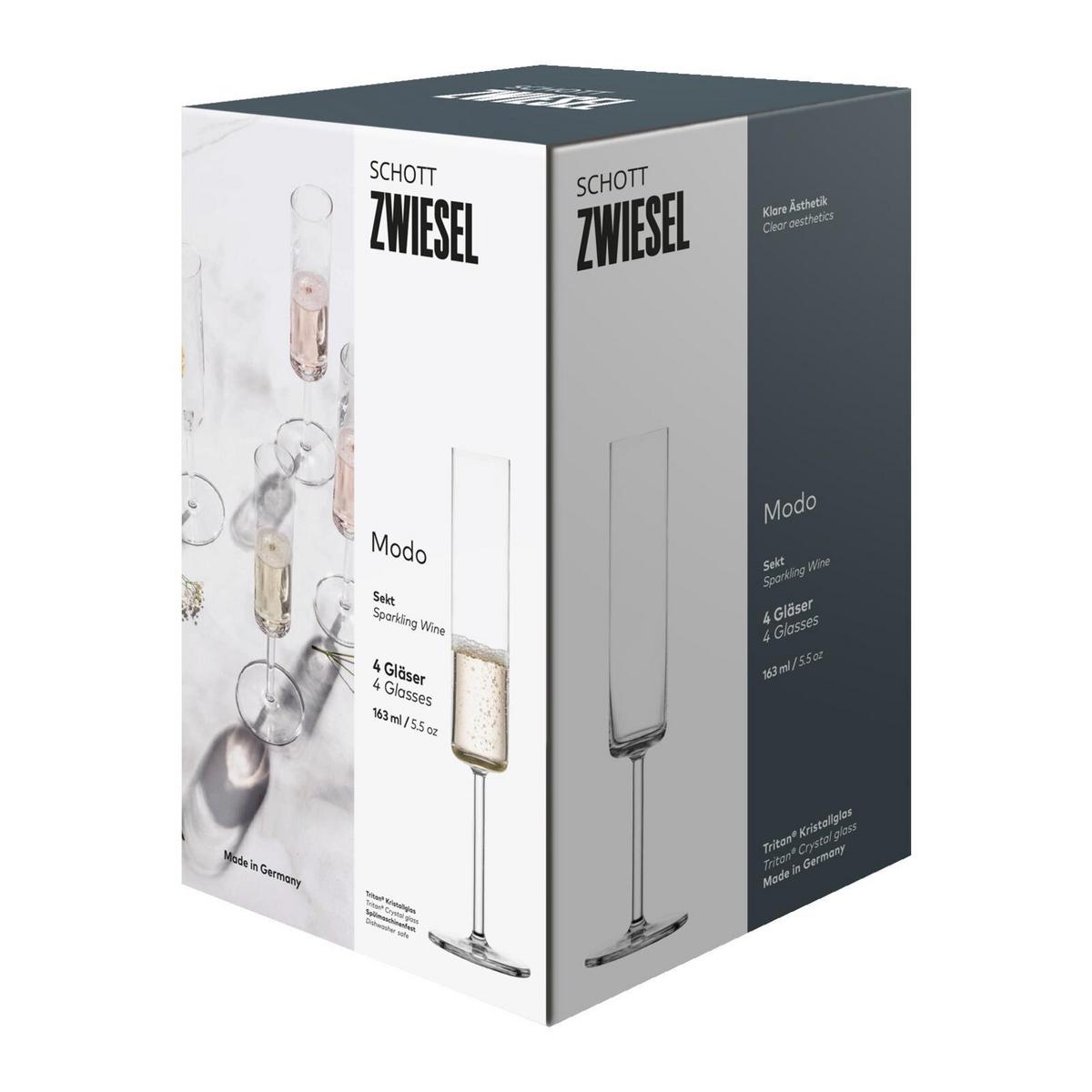 SEKTGLÄSER Modo transparent 163 ml 4er Set - Transparent, Glas (0.163L) - Schott Zwiesel