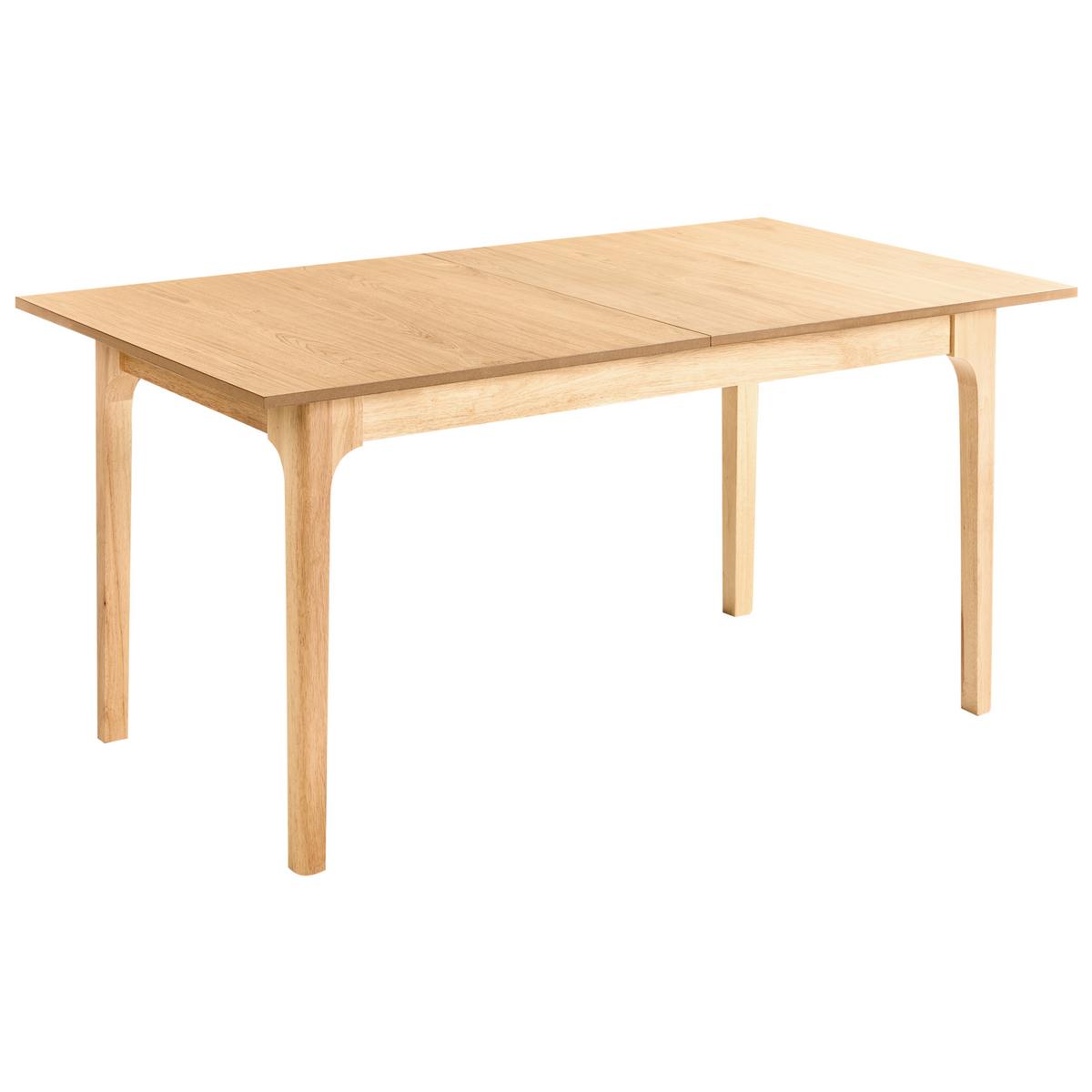 ESSTISCH ausziehbar Helle Esche 160-200/90 cm Delmas - Hellbraun, Holzwerkstoff (160/90/76cm) - Beliani