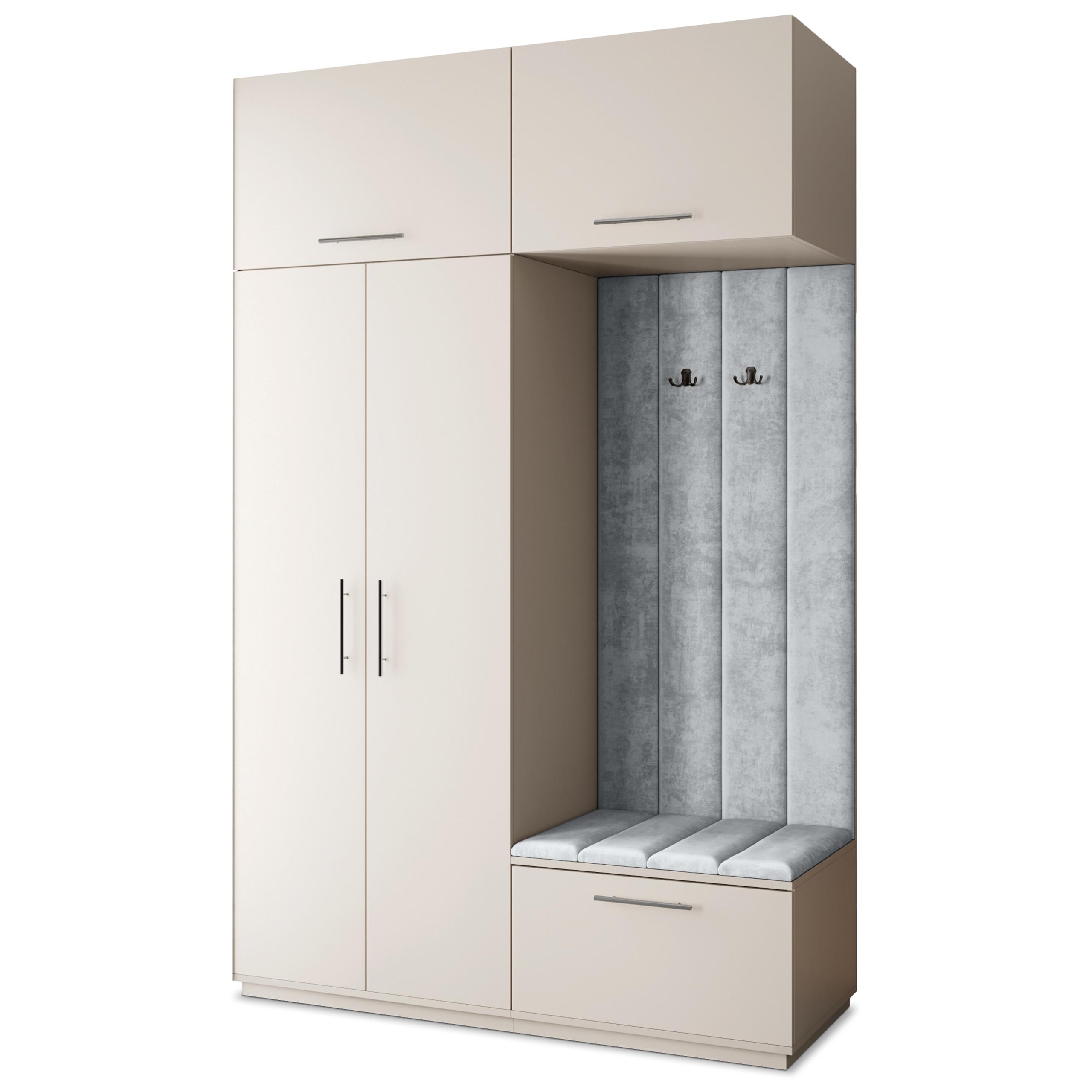 GARDEROBENSCHRANK REMA 150/240/60 cm Modern Kaschmir - Kaschmir/Hellgrau, Holzwerkstoff (150/240/60cm) - MASSENO