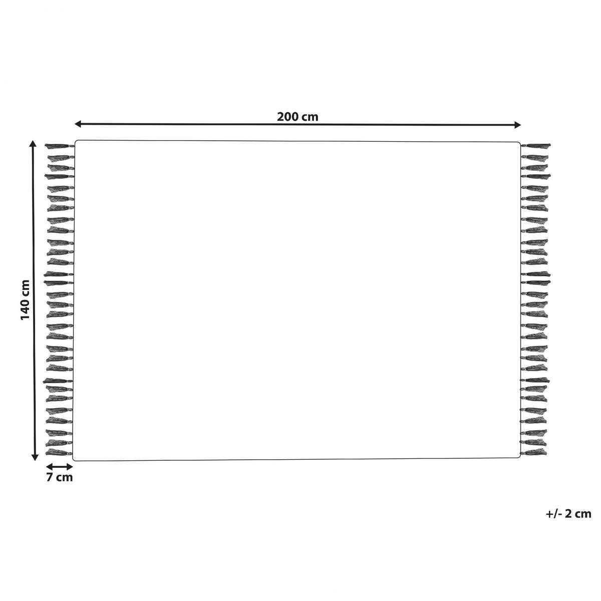 TEPPICH geflochten Nakkas 200/140 cm - Multicolor, Naturmaterialien (140/200cm) - Beliani