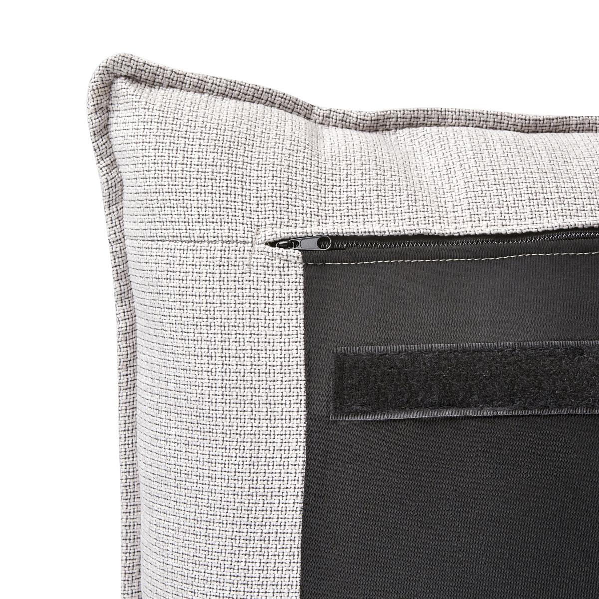 BETT mit Lattenrost 180/200 cm Hellgrau Bajonna - Hellgrau/Schwarz, Textil (180/200cm) - Beliani
