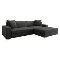 ECKSOFA Mexico, Seite: Rechts - Chromfarben/Anthrazit, Holz/Kunststoff (263/178cm) - MIRJAN24