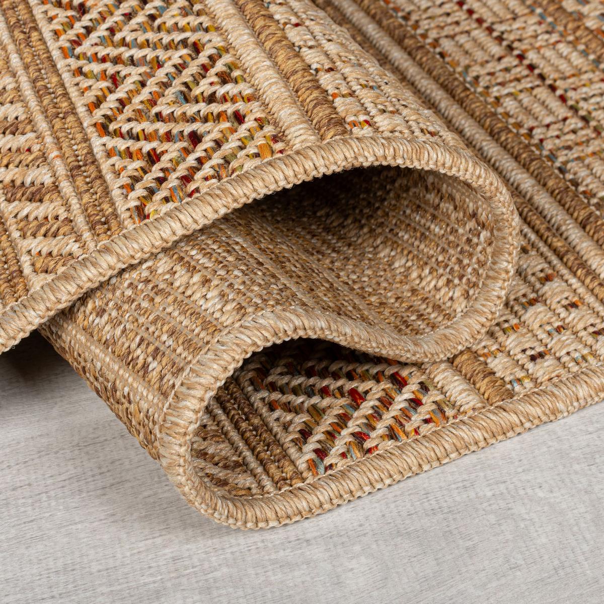 OUTDOORTEPPICH Waschbar CLYST, im Boho-Stil, Ocker, 120 x 170 cm - Braun, Textil (170/120cm) - KADIMA DESIGN