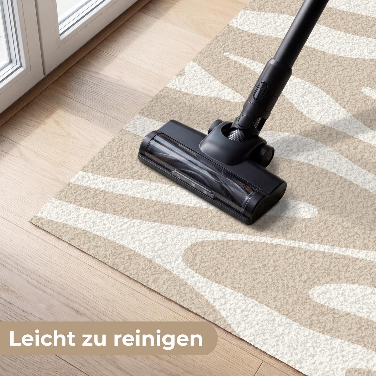 FUSSMATTE Zebramuster - Beige - Weiß - Tiermuster Schmutzfänger 120x80 cm - Beige, Kunststoff (120/0.4cm) - MuchoWow