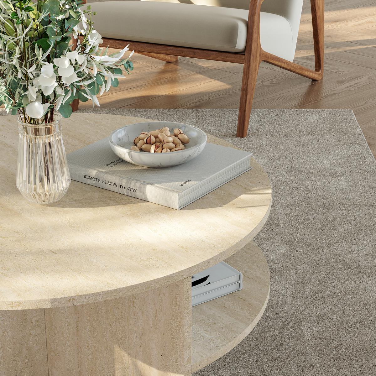 COUCHTISCH Reykhon 80/80/41 cm - Beige, Holzwerkstoff (80/80/41cm) - [en.casa]