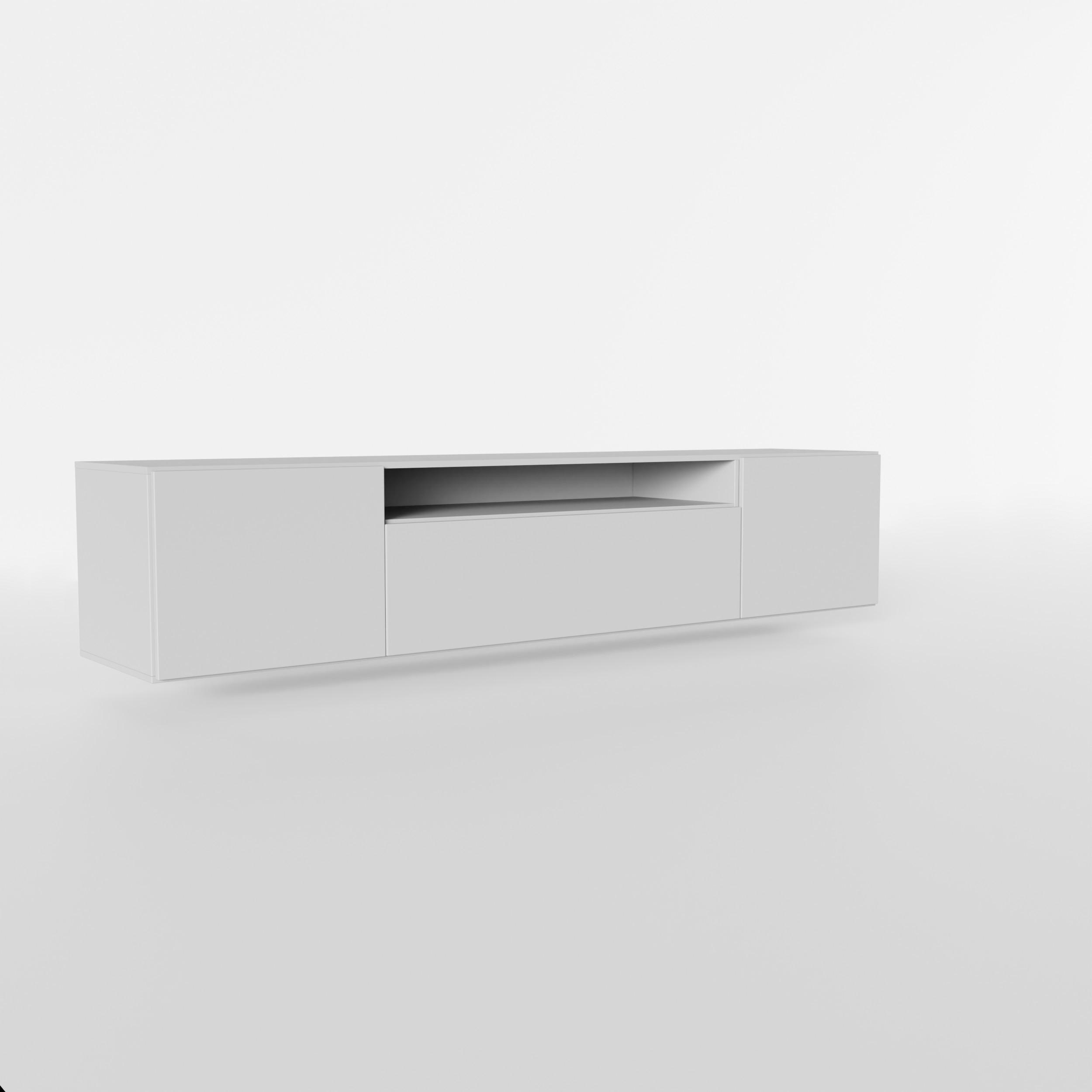 LOWBOARD MIVO 200/41/40 cm, Hängender TV-Schrank Weiß - Weiß, Holzwerkstoff (200/41/40cm) - MASSENO