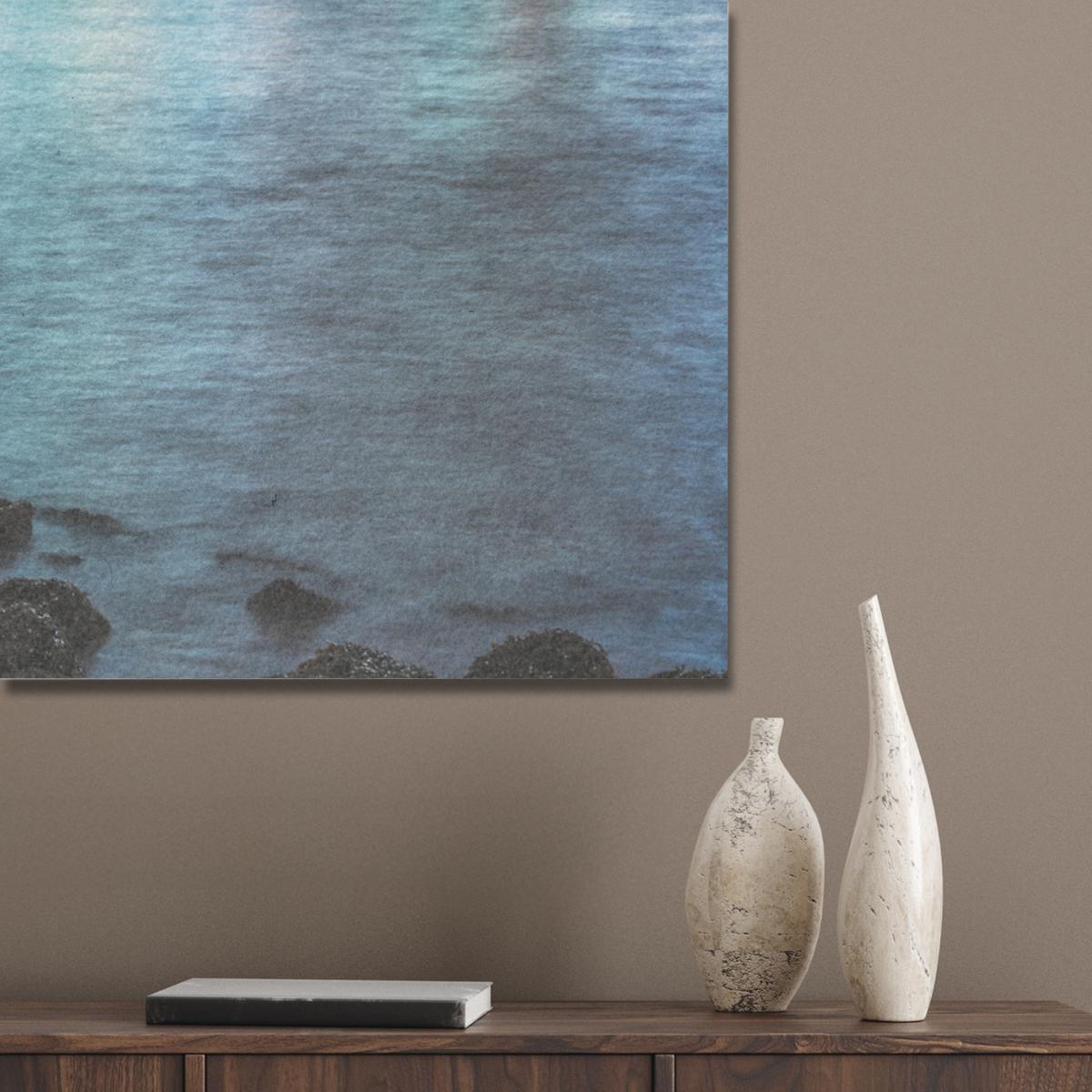 AKUSTIKBILD New York - Skyline - Stadt - Blau Wanddeko 70x100 cm - Blaugrau, Kunststoff (70/100/0.9cm) - MuchoWow