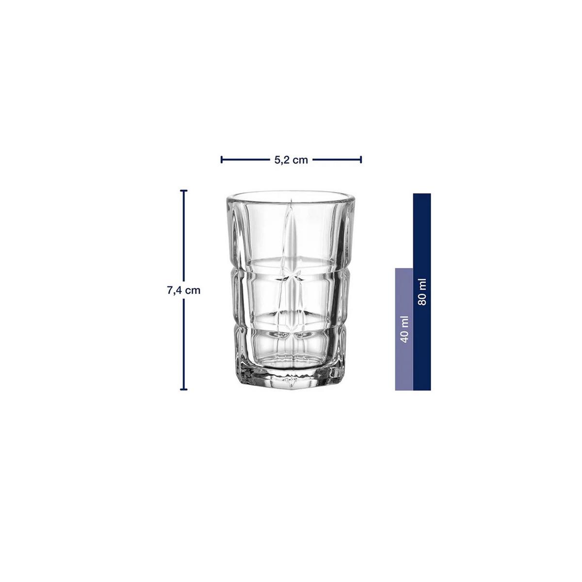 STAMPER Soiritii Nova transparent 80 ml 4er Set - Transparent, Glas (0.08L) - Leonardo Living