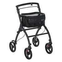 WOHNUNGSROLLATOR Aktiv schwarz mit Transporttasche - Schwarz, Metall (66/90/56cm) - Juskys