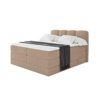 BOXBETT mit Matratze H3|H4 - NINA KING - 180x200 cm - Dunkelbeige - Cappuccino, Holzwerkstoff (180/200cm) - ALTDECOR