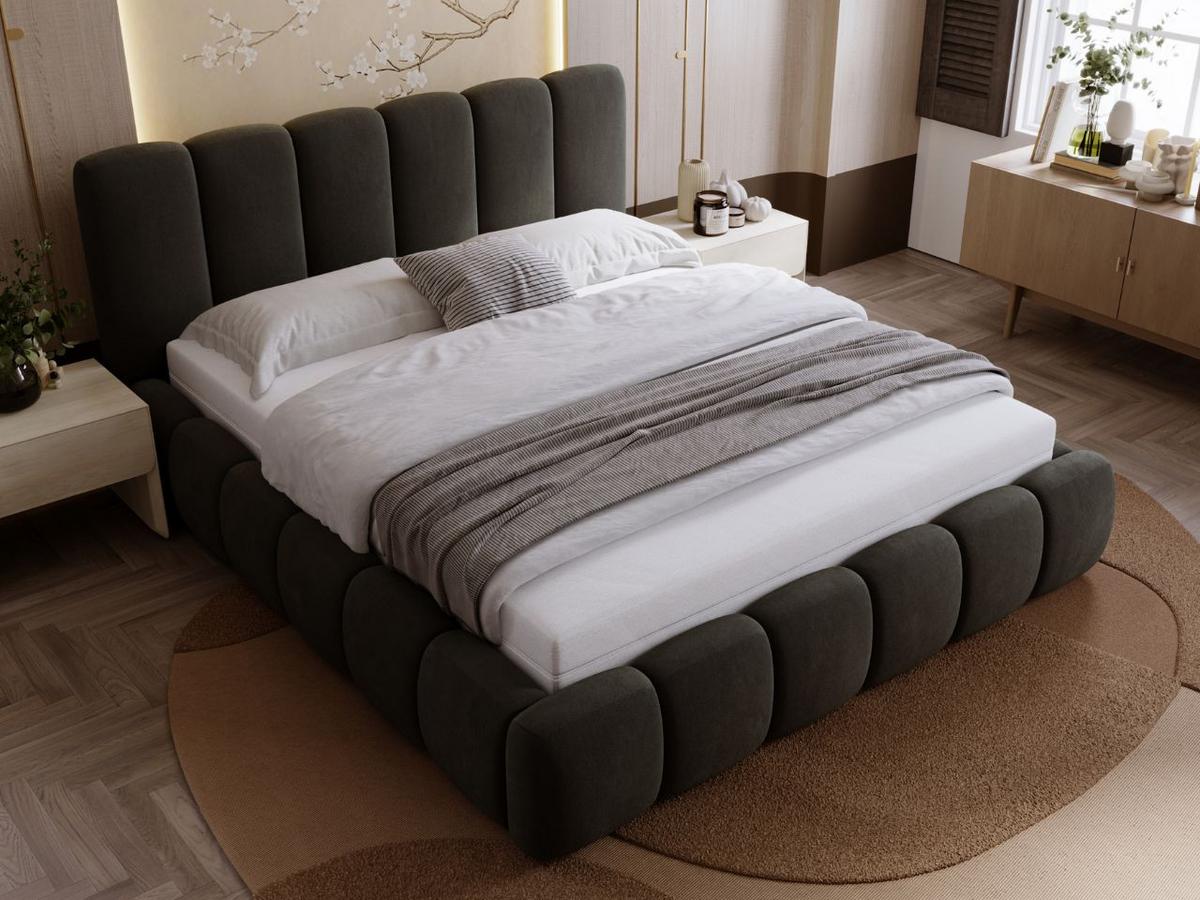 POLSTERBETT Royal 200x200 Dunkelgrau - Grau, Textil (200/200cm) - Graingold