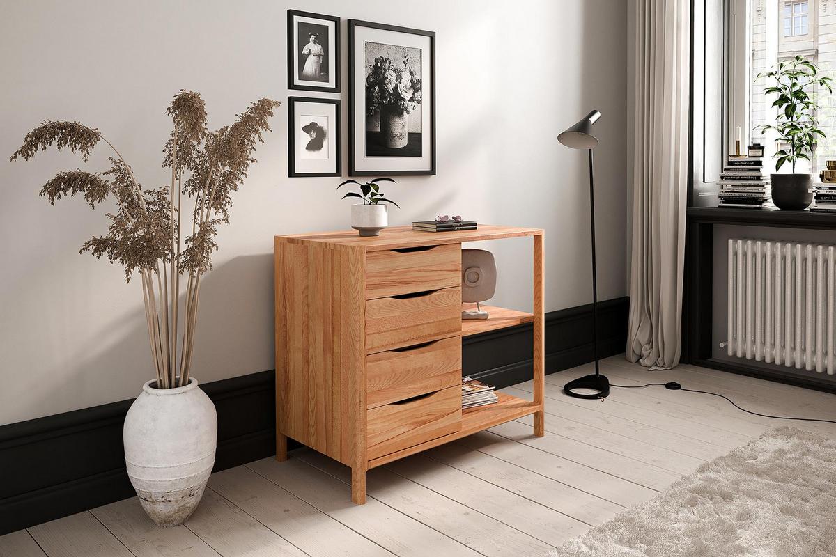 KOMMODE PAUL Kernbuche - Kernbuche, Holz (80/80/50cm) - byoak