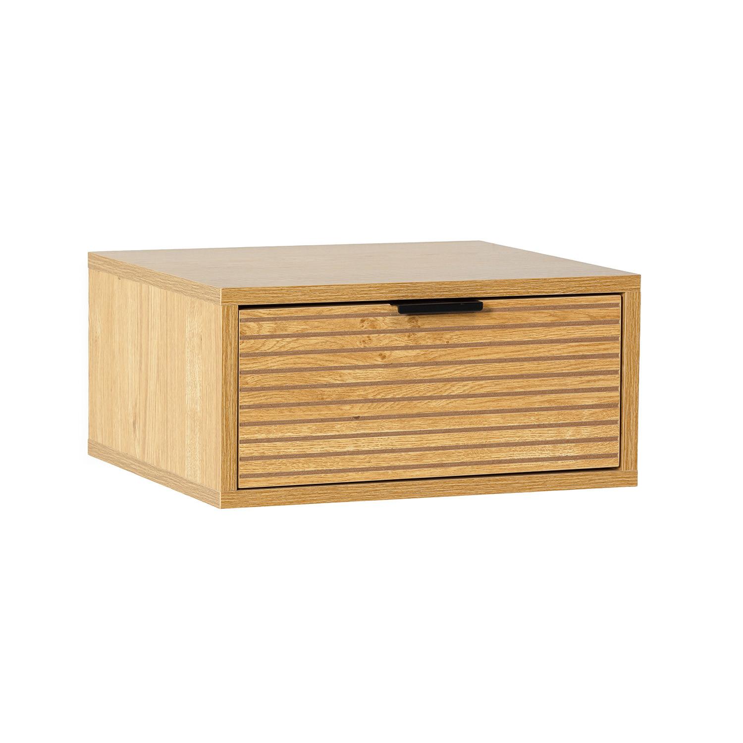 SCHWEBENDER NACHTTISCH Mónica Eichenfarbe - Honigeiche, Holzwerkstoff (40/19/35cm) - VS Venta-stock