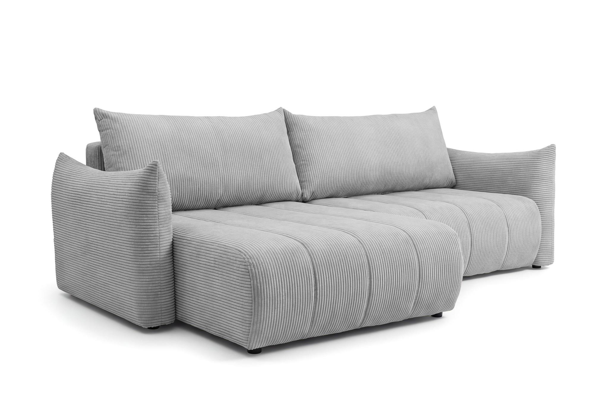 ECKSOFA Ontario Mit Schlaffunktion - Hellgrau, Holzwerkstoff/Textil (154/260cm) - Fun Möbel