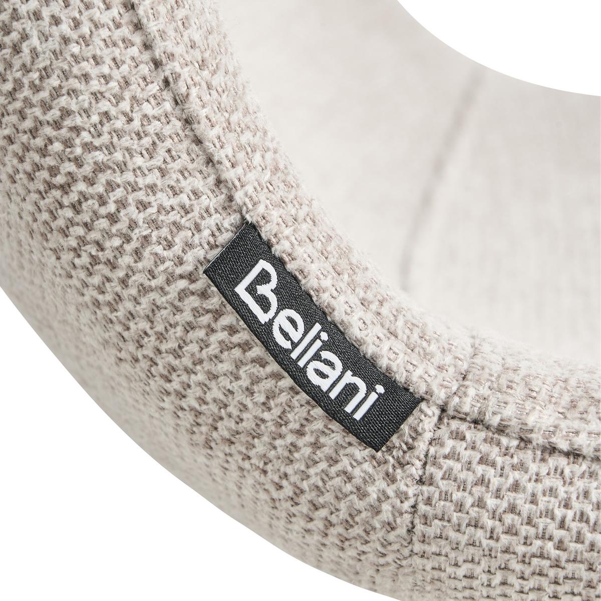 ESSZIMMERSTUHL 4er-Set Hellbeige Caldwell - Weiß, Textil (45/80/46cm) - Beliani