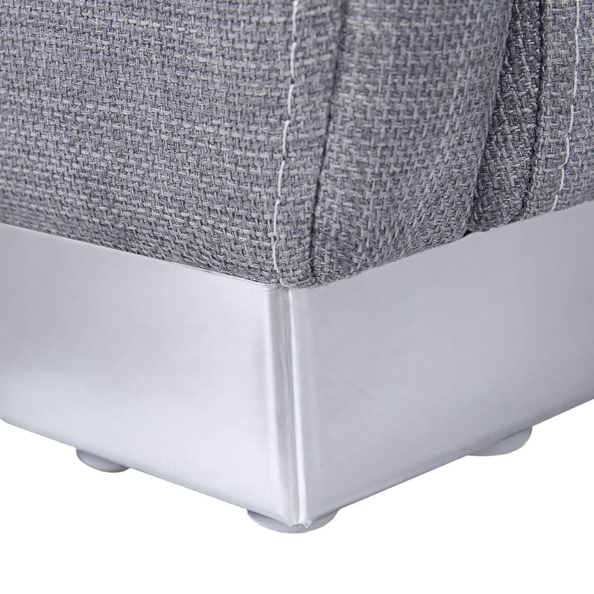 POLSTERBETT 140/200cm Grau Paris - Grau, Textil (140/200cm) - Beliani
