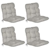 NIEDERLEHNERAUFLAGE Flair NL 100/50/8cm Hellgrau (4tlg) - Hellgrau, Textil (50/8/100cm) - Beautissu 