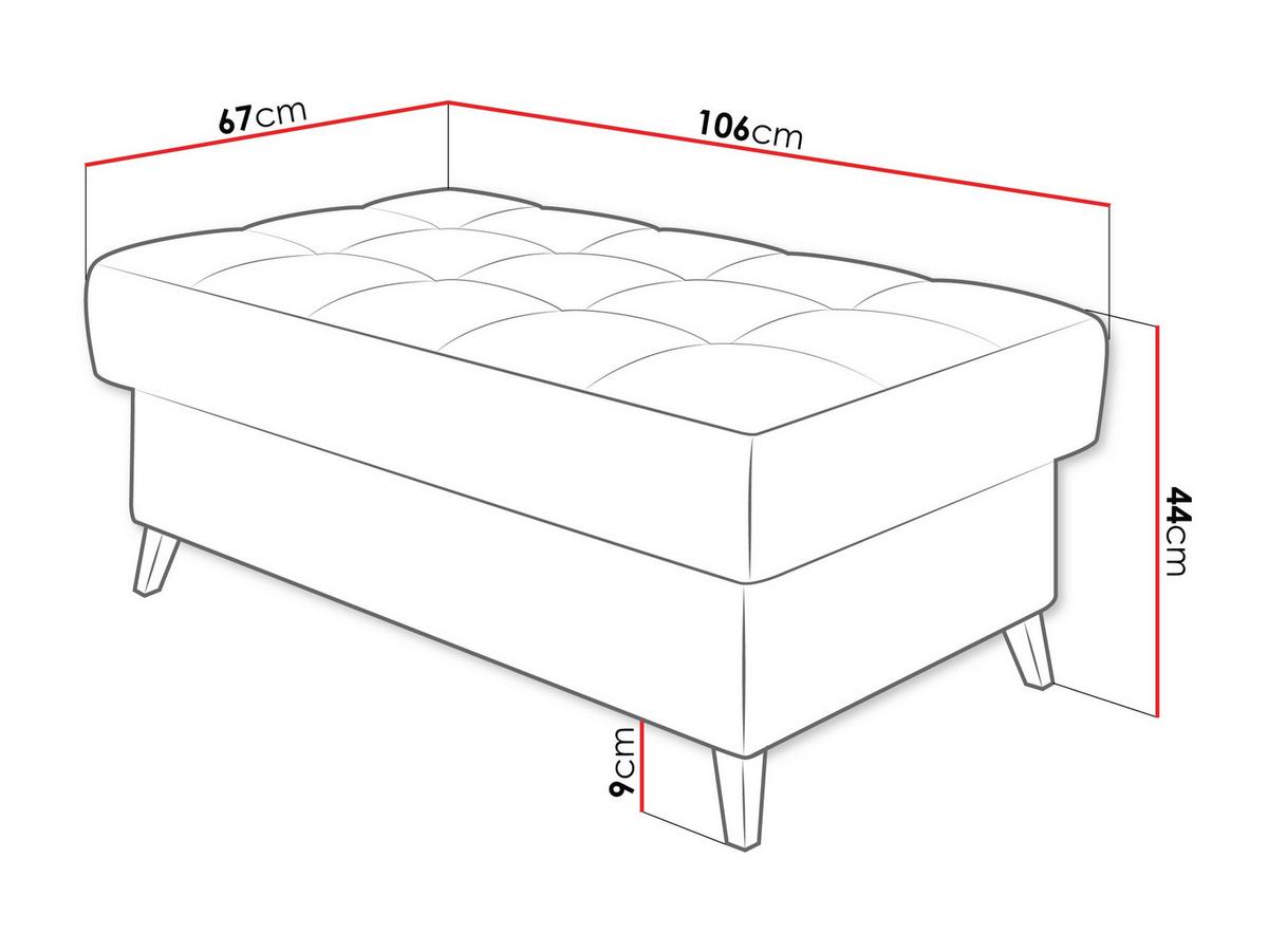 POLSTERHOCKER Nord - Schwarz/Rosa, Holz/Textil (106/44/67cm) - MIRJAN24