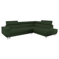ECKSOFA Fonti Cord, Seite: Rechts - Grün, Holz/Textil (253/188cm) - MIRJAN24