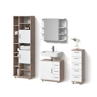 BADMÖBEL-SET Eisak Sonoma 4 Teile - Sonoma Eiche, Holzwerkstoff (60/60/33cm) - Livinity®