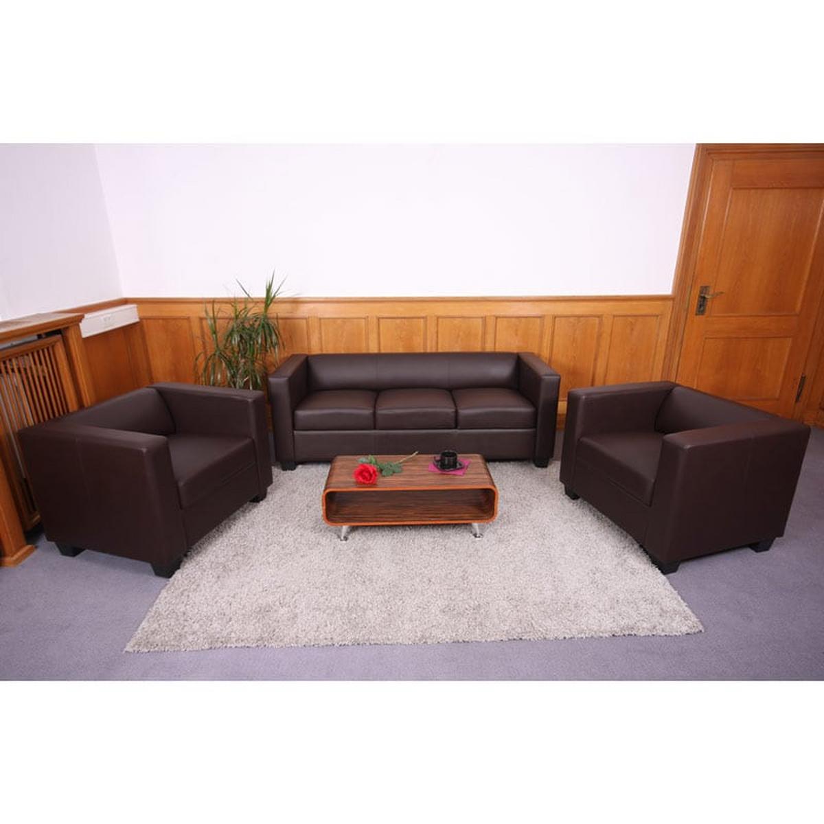 SOFAGARNITUR Dunkelbraun - Dunkelbraun, Textil (450/70/200cm) - MCW