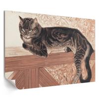 POSTER - 29x21 cm (A4) - Théophile Steinlen - Eine Katze auf dem Geländer - Braun, Textil (29.7/21/0.1cm) - TULUP