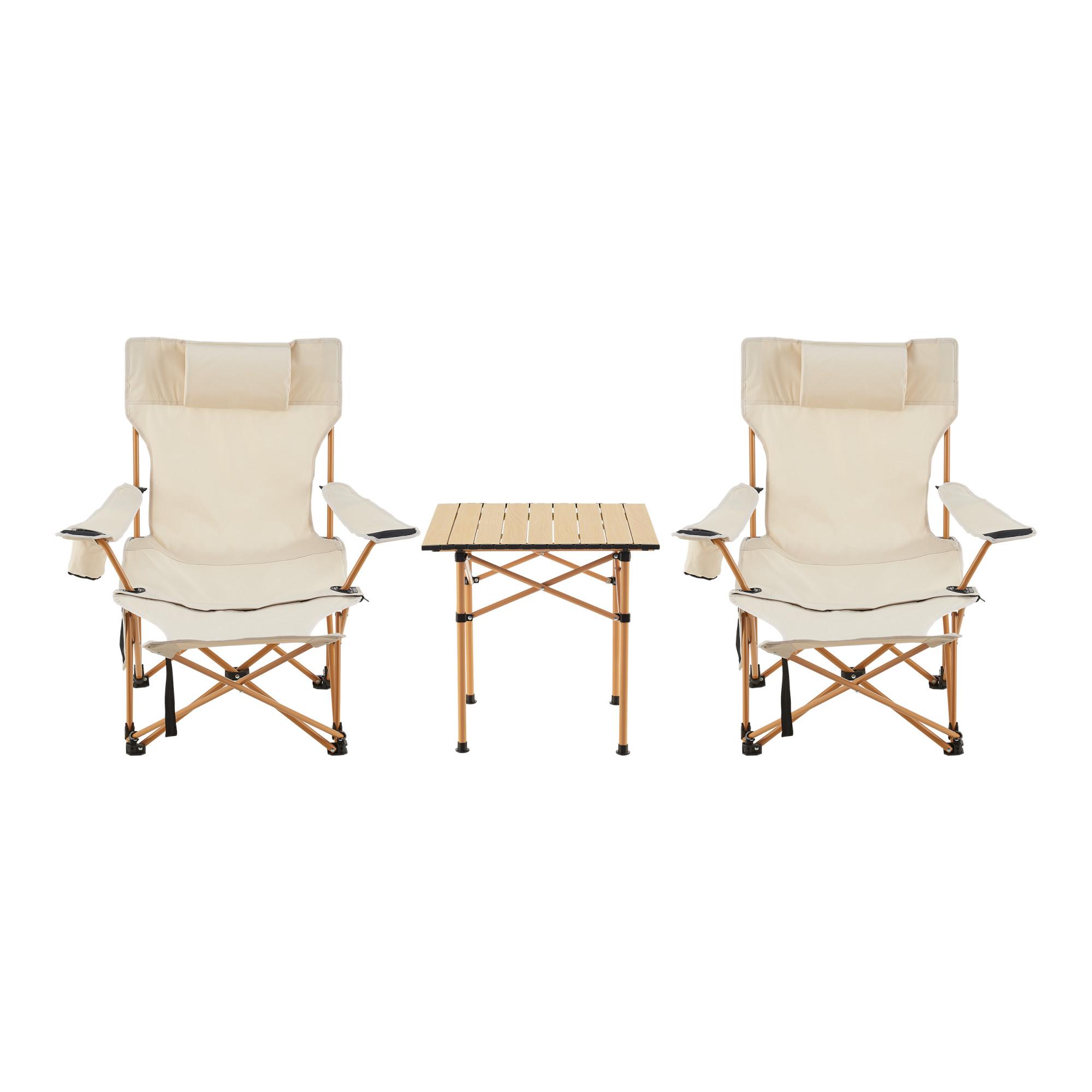 GARTENMÖBEL-SET 3 TLG. Bellante - Beige, Textil/Metall - casa.pro