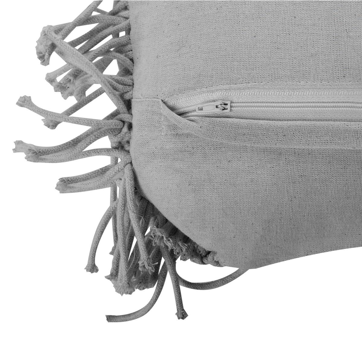 DEKOKISSEN 2er-Set Hellgrau 30/45 cm Kirikkale - Hellgrau, Naturmaterialien/Textil (30/45cm) - Beliani
