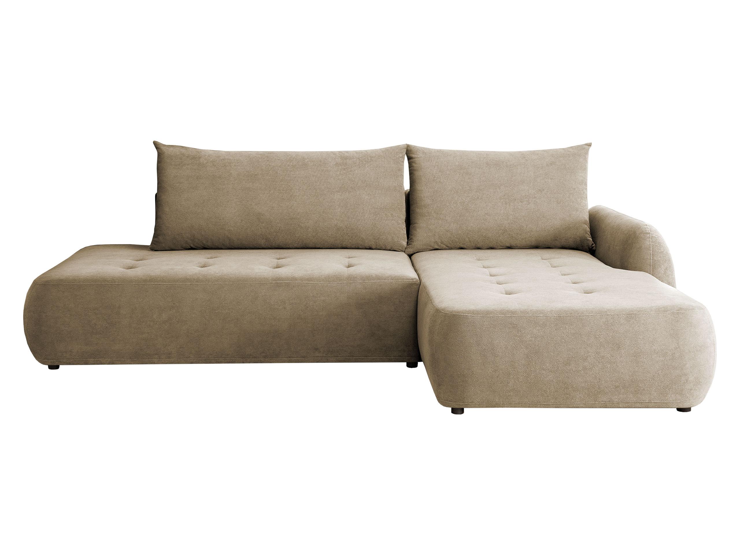 ECKSCHLAFSOFA Bueno I, Seite: Rechts - Beige/Schwarz, Holz/Textil (185/300cm) - MIRJAN24