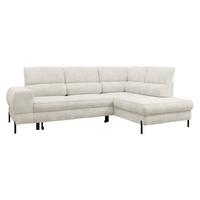 ECKSOFA Clinton, Seite: Rechts - Beige/Schwarz, Holz/Kunststoff (253/174cm) - MIRJAN24