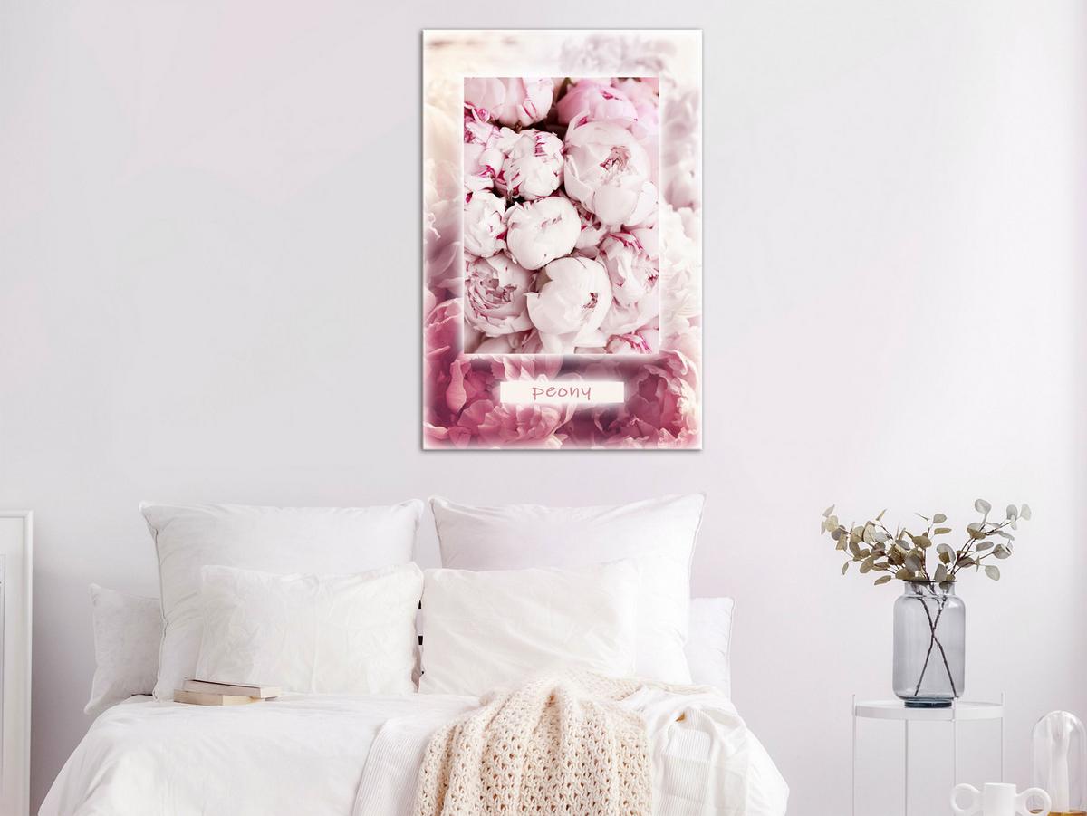 KUNSTDRUCK Rosa 40/60 cm - Pink/Weiß, Textil (40/60cm) - KUNSTLOFT