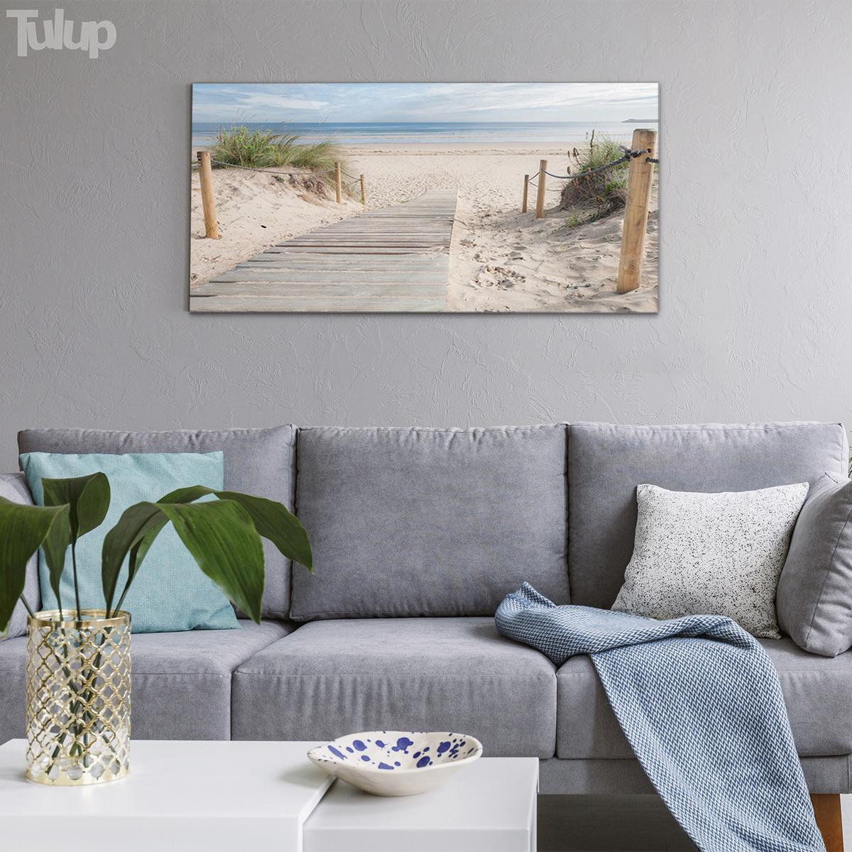 GLASBILD 100x50 cm Meer - Schwarz, Glas (100/50cm) - TULUP