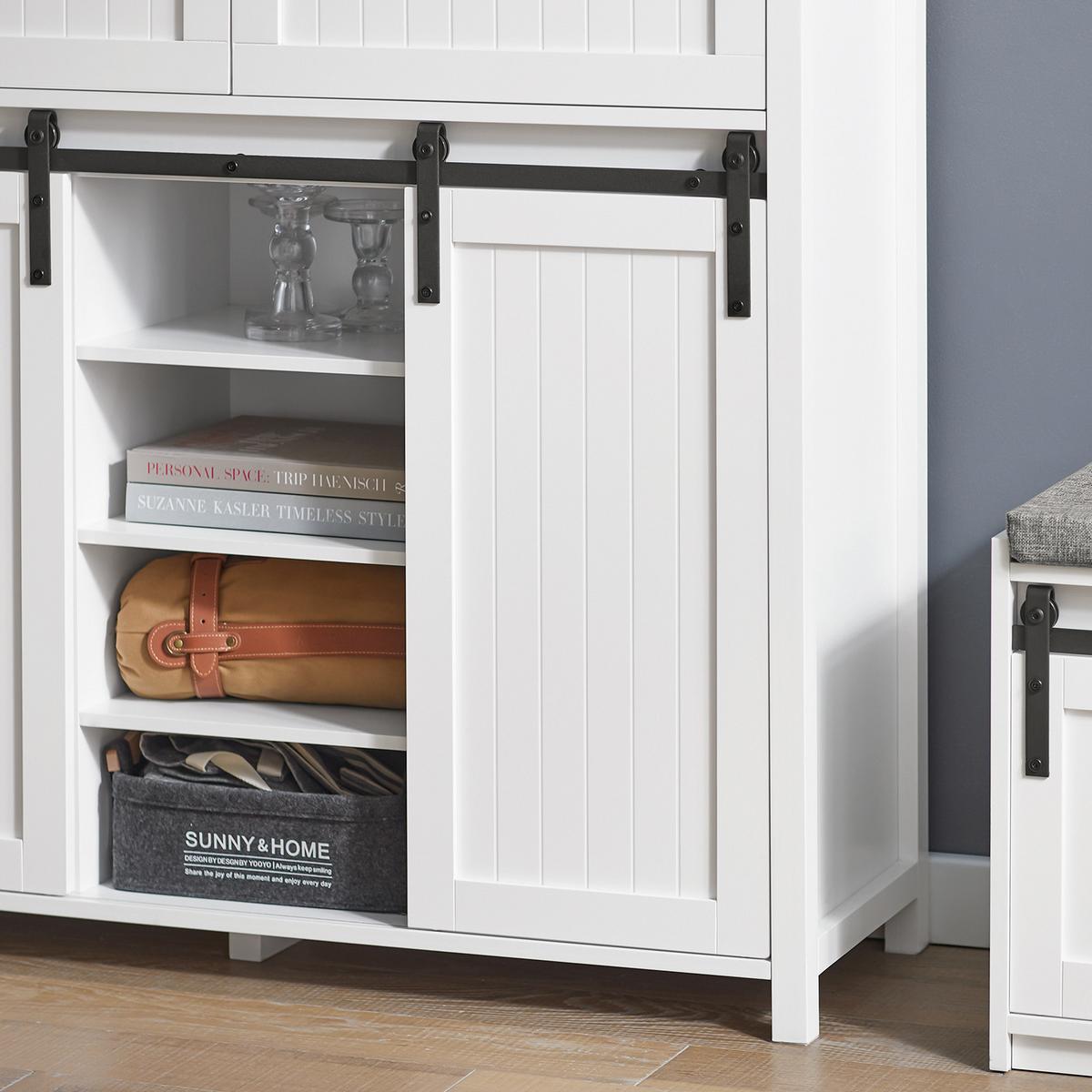 SIDEBOARD Weiß - Weiß, Holzwerkstoff (104/93/35cm) - SoBuy