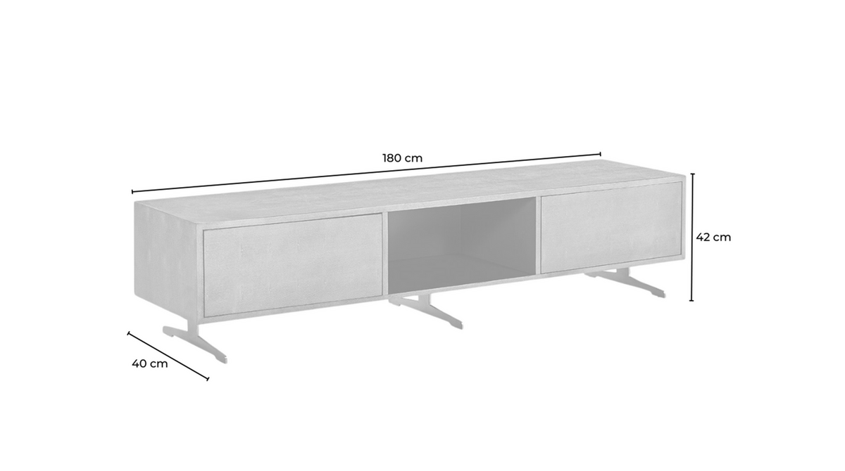 LOWBOARD GALA Gold Holz - Goldfarben, Holz/Metall (180/42/40cm) - KAWOLA