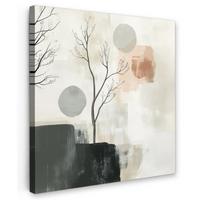 LEINWANDBILD Wabi sabi - Beige - Pflanze Deko Groß 90x90 cm - Sandfarben, Textil (90/90cm) - MuchoWow