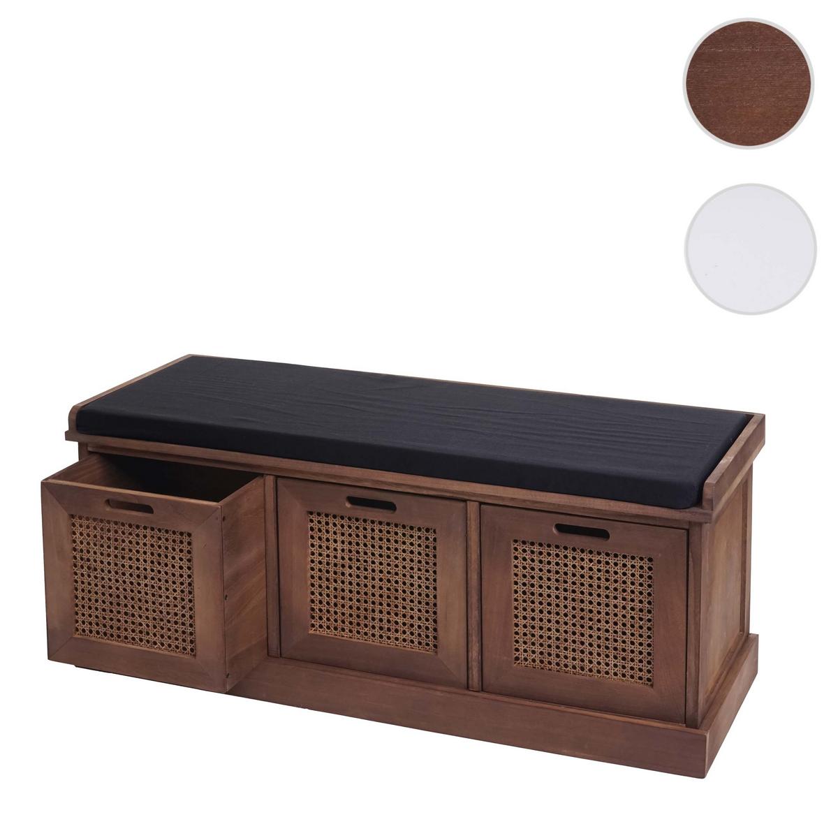 SITZBANK AUFBEWAHRUNGSBOXEN Schwarz - Schwarz, Holz (110/47/40cm) - MCW