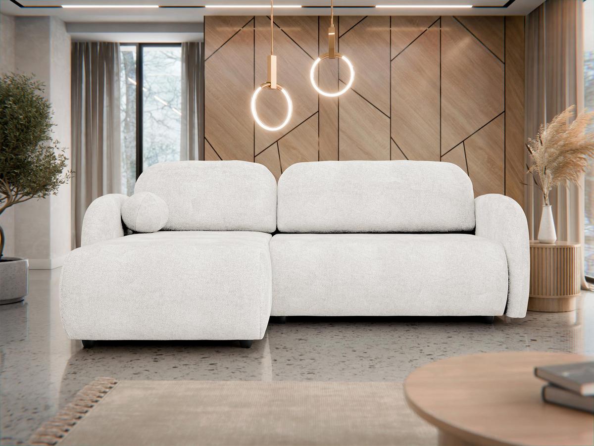 ECKSOFA Dream L - Creme/Schwarz, Holz/Kunststoff (233/160cm) - MIRJAN24
