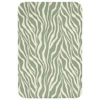 BADEMATTE Zebra - Motiv - Grün Rutschfest 60x90 cm - Salbeigrün, Textil (60/90cm) - OnlyWow