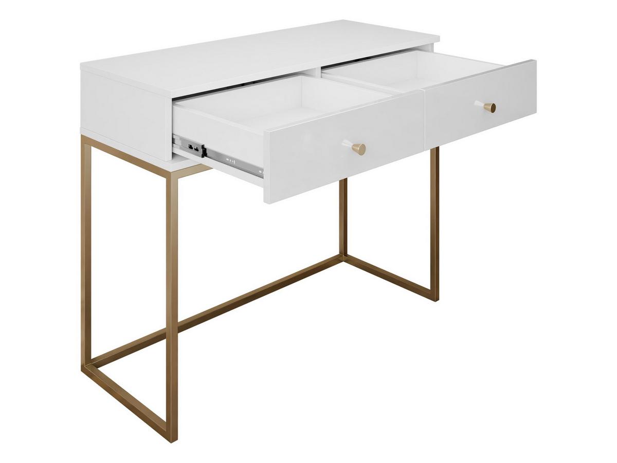 KONSOLENTISCH Esipix - Goldfarben/Schwarz, Holzwerkstoff/Metall (40/100/80cm) - MIRJAN24