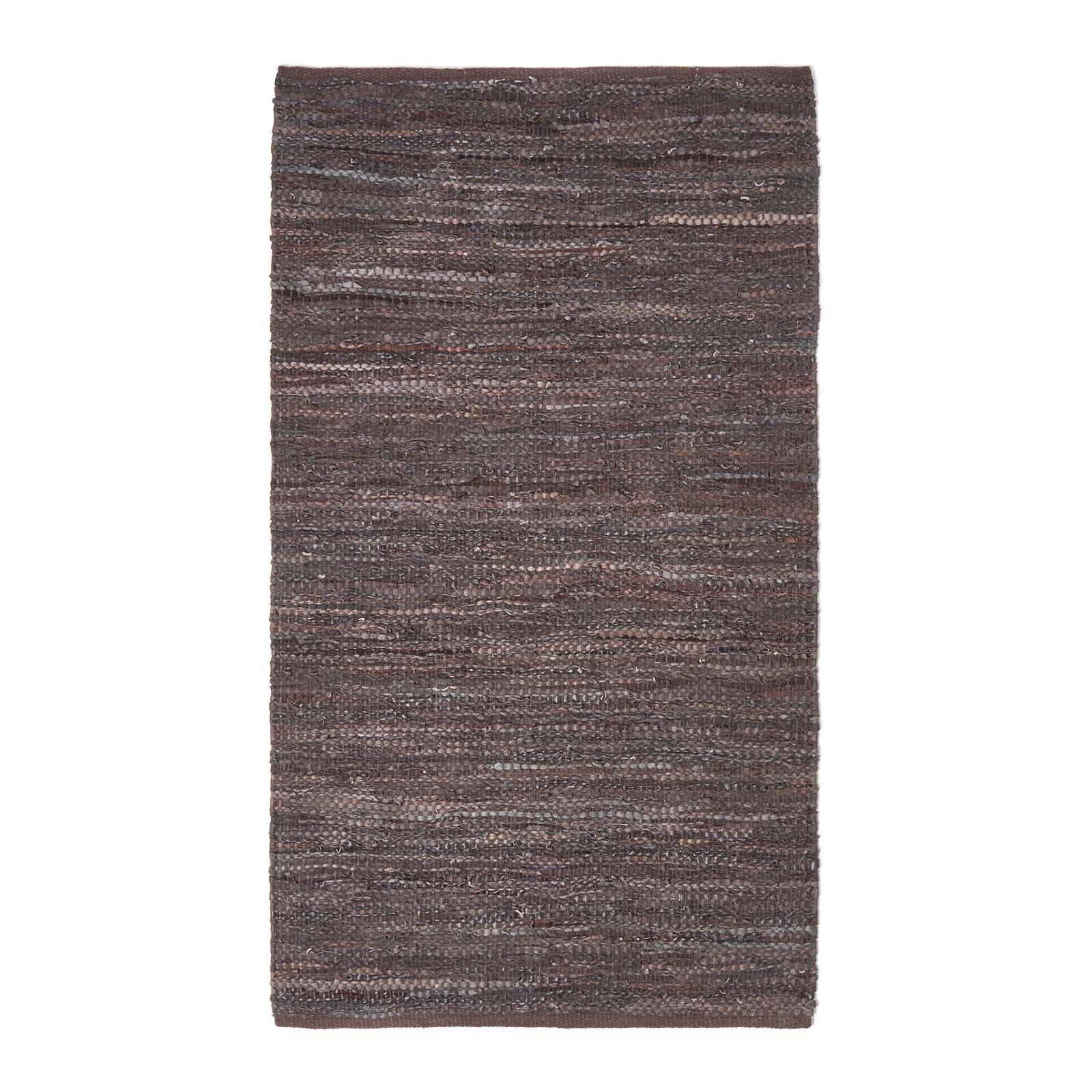 LEDERTEPPICH Denver gewebt 120/180 cm - Braun, Leder (120/180cm) - Homescapes