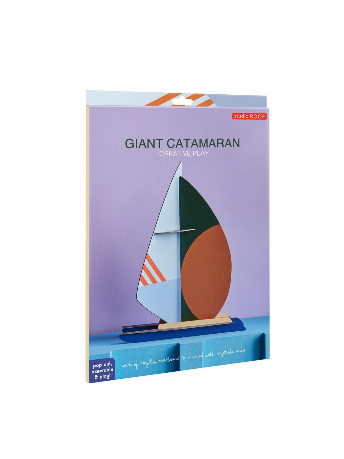 DEKOFIGUR Abstraktes Segelboot 9/31 cm - Multicolor, Wellpappe (9/31/23cm) - Studio Roof