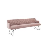 ESSZIMMERBANK CHARME Pink Cord - Pink/Rosa, Textil (166/85/69cm) - KAWOLA