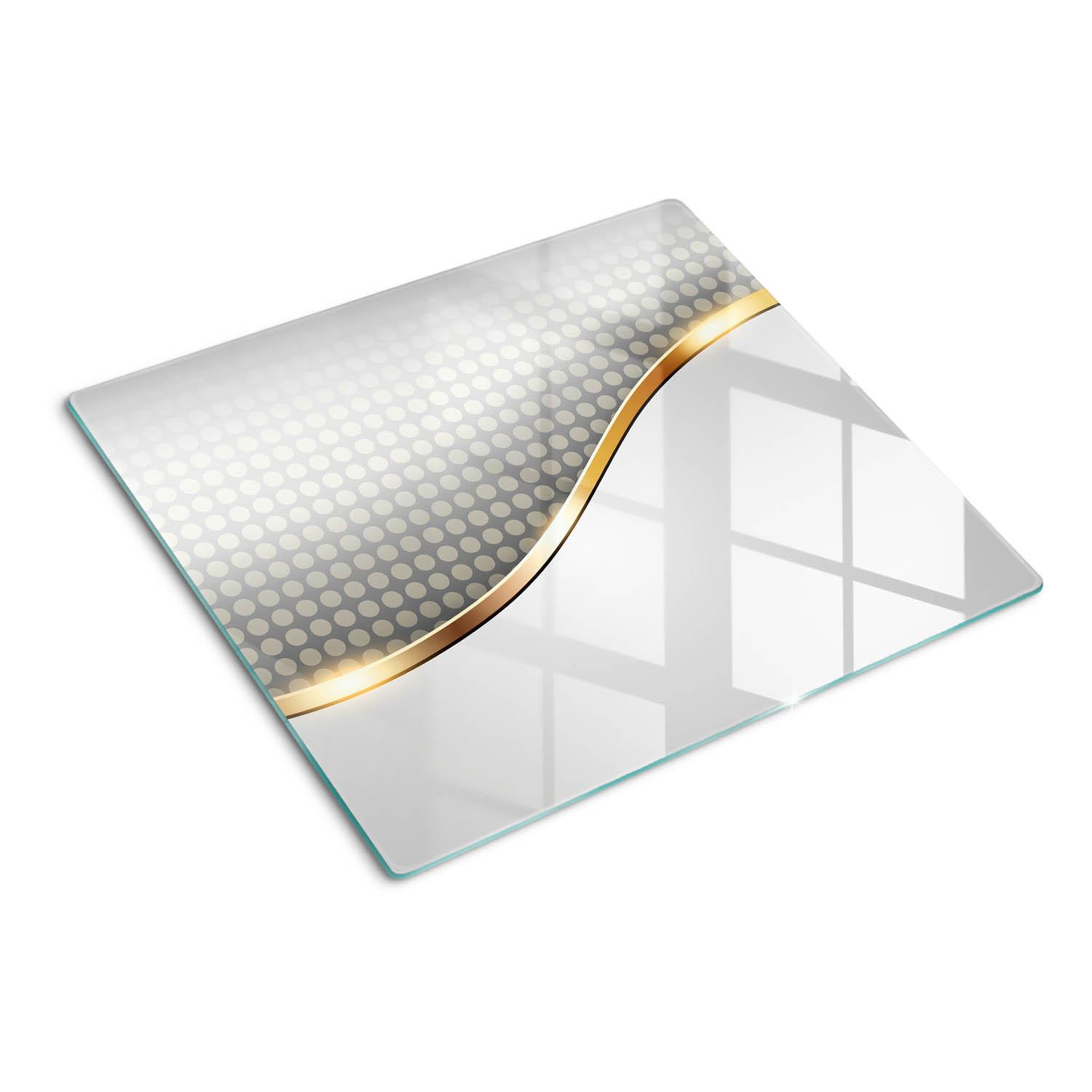 GLASPLATTE 60x52 cm Abstrakt - Goldfarben, Glas (60/0.4/52cm) - TULUP