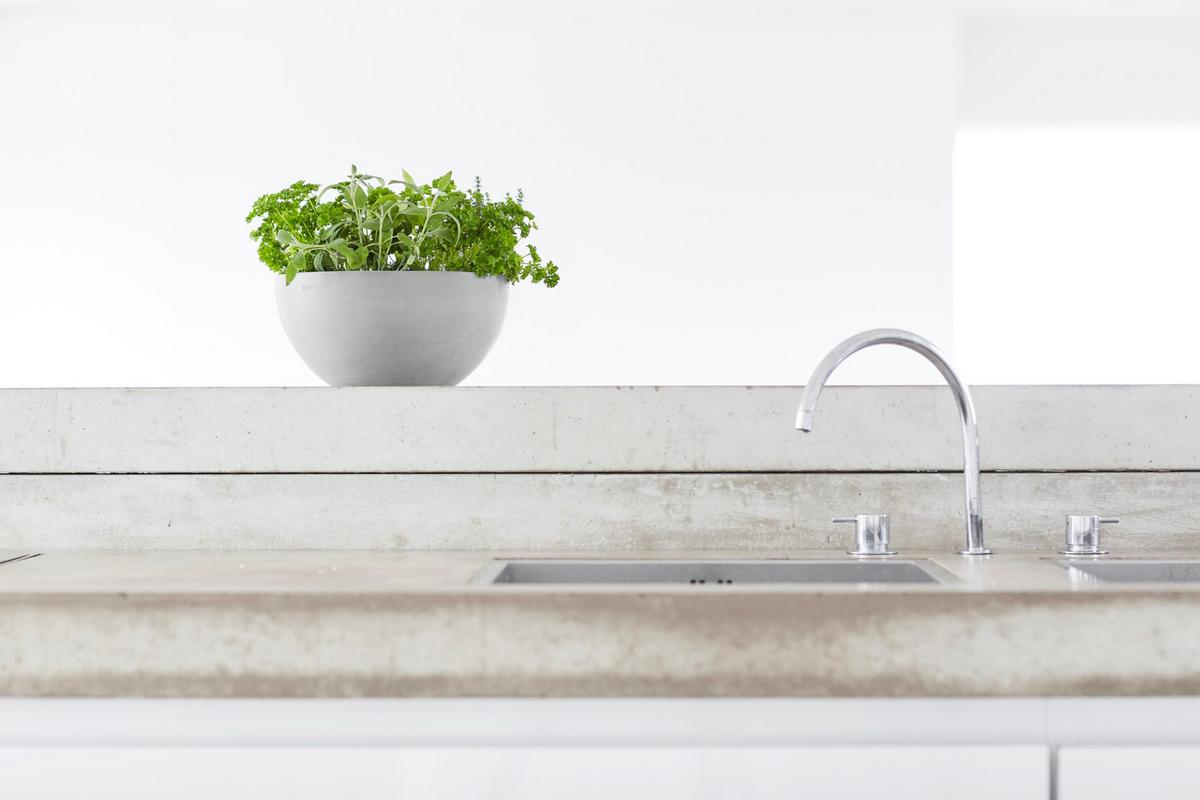 BLUMENTOPF Brussels 25/12 cm Hellgrau - Hellgrau, Kunststoff (25/12cm) - Ecopots