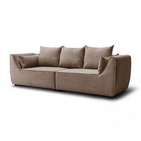 SOFA ASPEN Zweisitzer mit Schlaffunktion, Anafi 06 - Braun, Textil (267/94/95cm) - Lookway