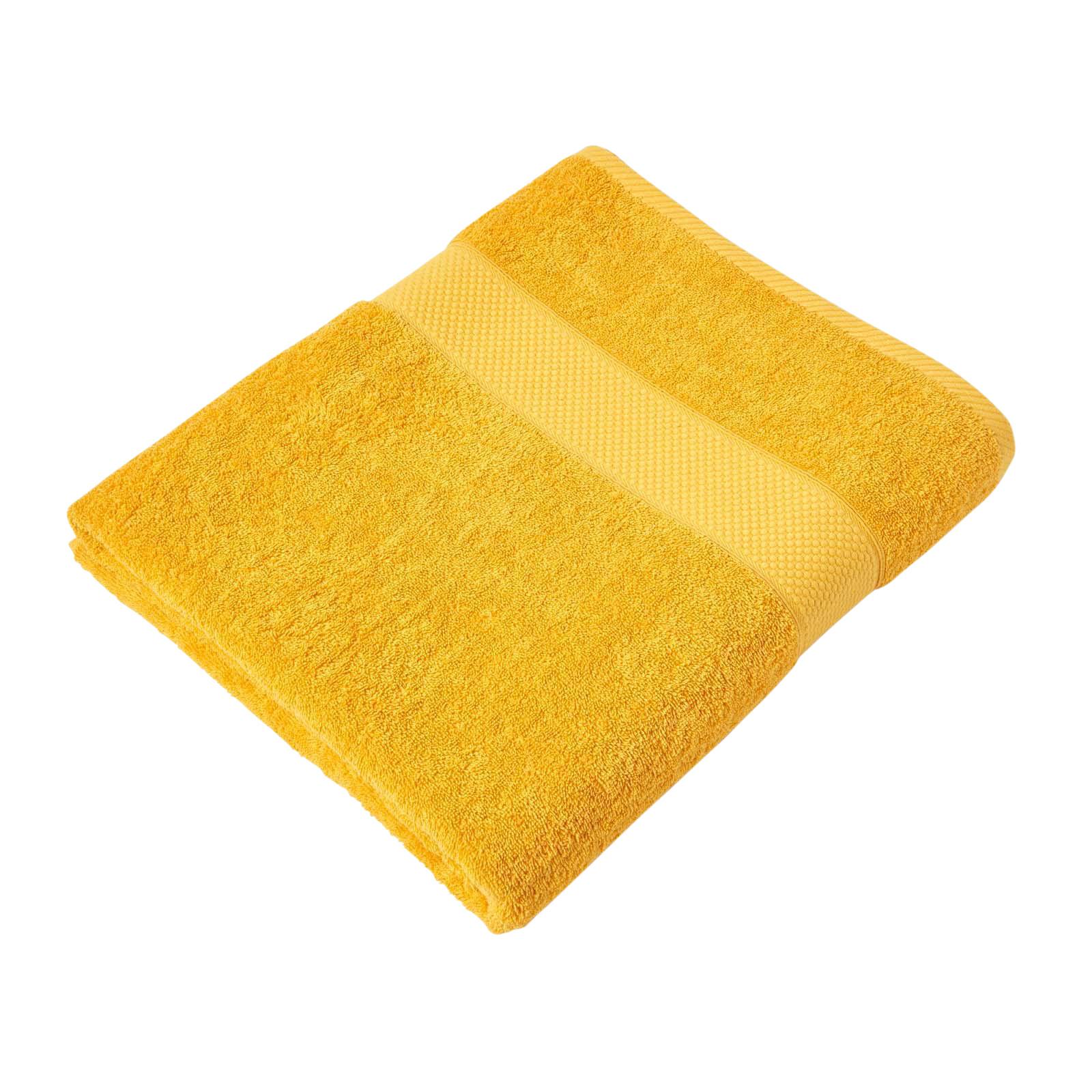 SAUNATUCH Essential senfgelb 100/180 cm - Currygelb, Textil (100/180cm) - Homescapes